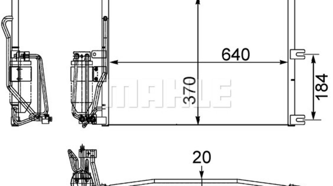 Condensator, climatizare (AC170000S MAHLE KNECHT) OPEL,VAUXHALL