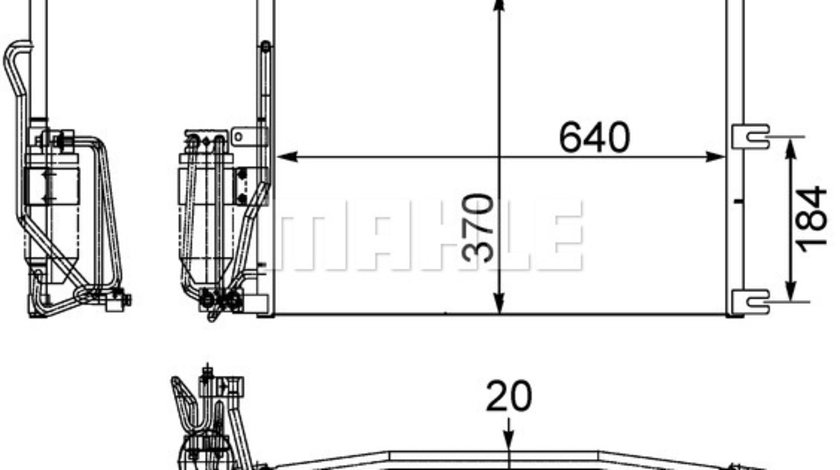 Condensator, climatizare (AC170000S MAHLE KNECHT) OPEL,VAUXHALL