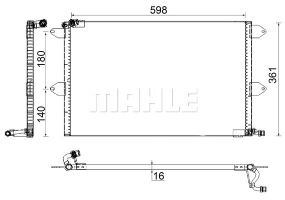 Condensator, climatizare (AC171001S BEH MAH) SEAT,VW