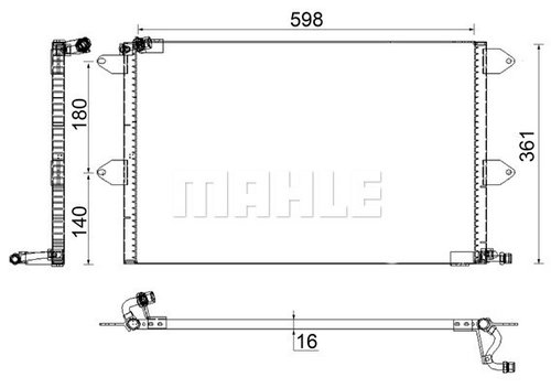 Condensator, climatizare (AC171001S BEH MAH) SEAT,VW