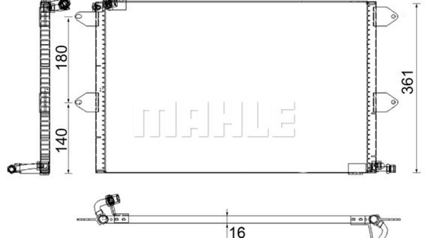 Condensator, climatizare (AC171001S BEH MAH) SEAT,VW