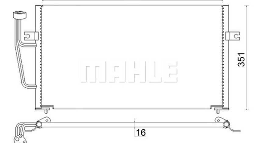 Condensator, climatizare (AC193000S MAHLE KNECHT) MITSUBISHI,VOLVO