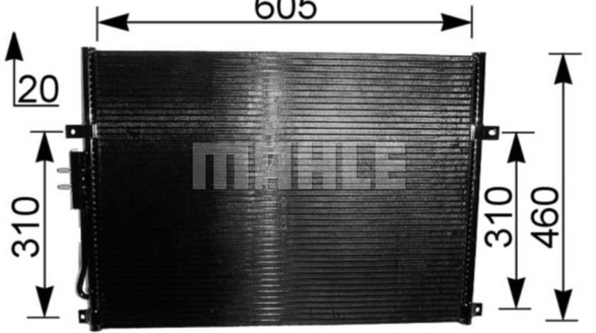 Condensator, climatizare (AC219000S MAHLE) JEEP