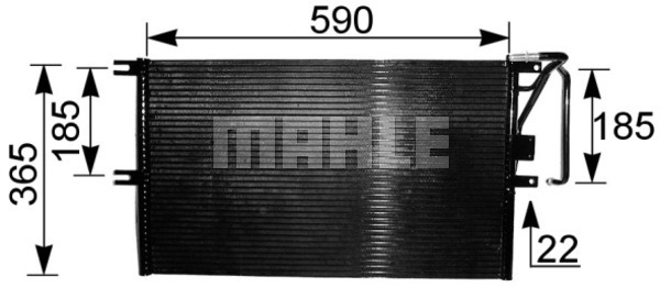 Condensator, climatizare (AC225000S MAHLE KNECHT) OPEL,VAUXHALL