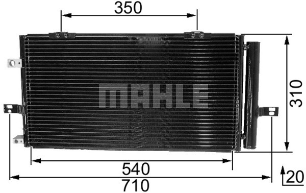 Condensator, climatizare (AC230000S BEH MAH) MG,ROVER