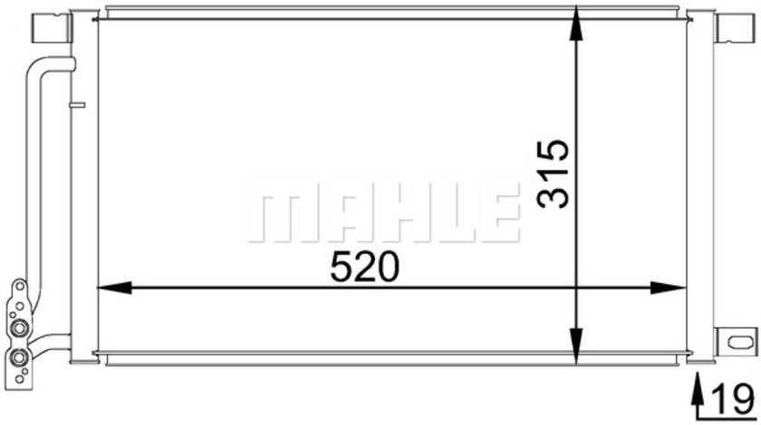 Condensator, climatizare (AC235001S BEH MAH) BMW