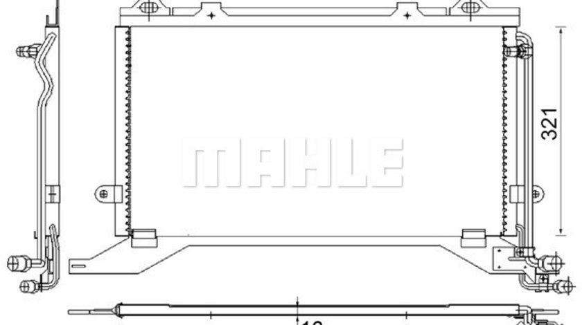 Condensator, climatizare (AC248000S BEH MAH) MERCEDES-BENZ