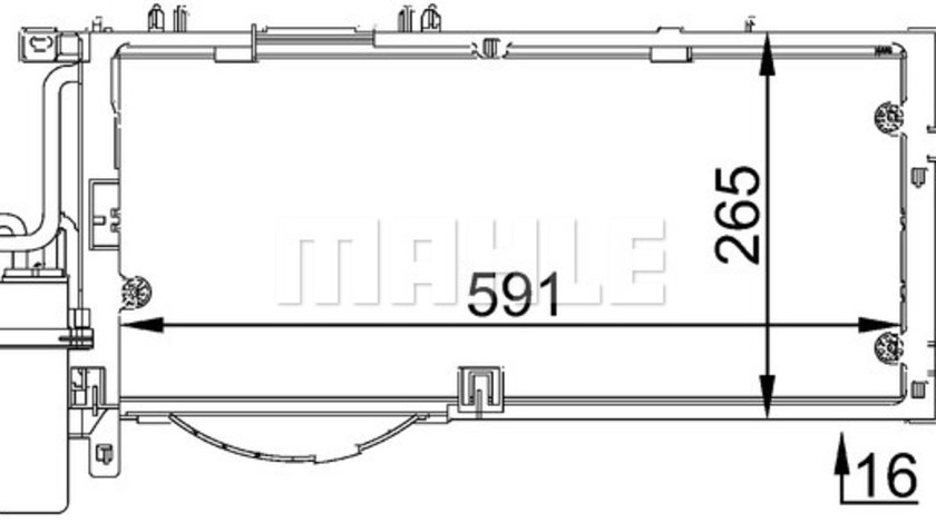 Condensator, climatizare (AC309001S BEH MAH) OPEL,VAUXHALL