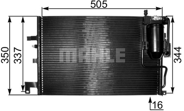 Condensator, climatizare (AC322000S BEH MAH) SAAB