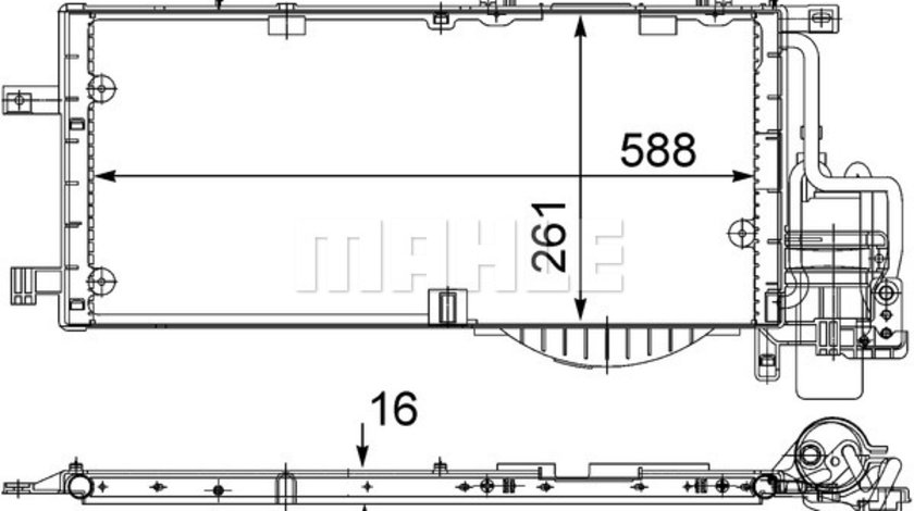 Condensator, climatizare (AC336000S BEH MAH) OPEL,VAUXHALL