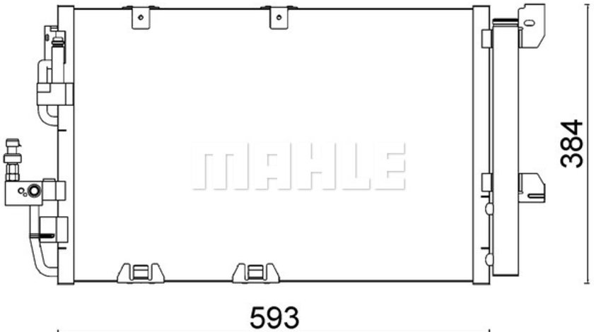 Condensator, climatizare (AC337000S MAHLE) OPEL,VAUXHALL