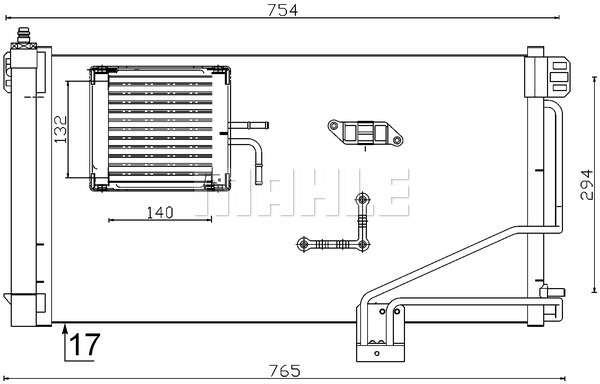 Condensator, climatizare (AC346000S BEH MAH) MERCEDES-BENZ