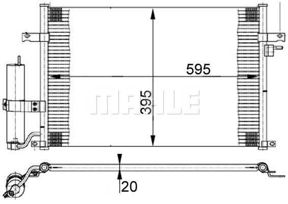 Condensator, climatizare (AC384000S BEH MAH) CHEVROLET,DAEWOO