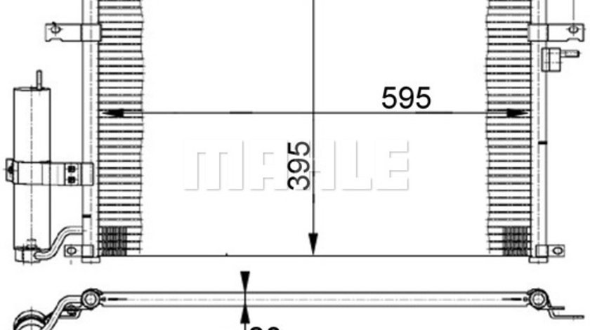 Condensator, climatizare (AC384000S BEH MAH) CHEVROLET,DAEWOO