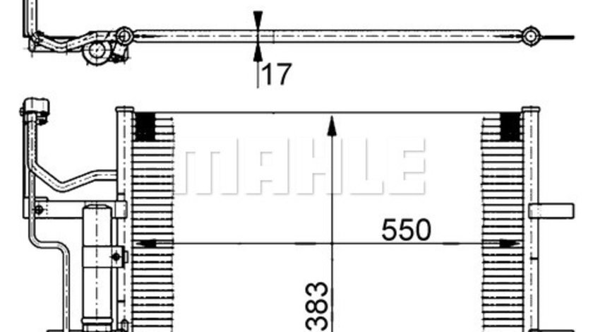 Condensator, climatizare (AC386000S BEH MAH) MAZDA