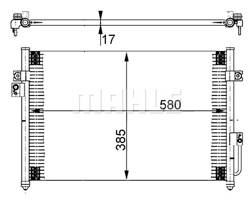 Condensator, climatizare (AC388000S MAHLE KNECHT) HYUNDAI