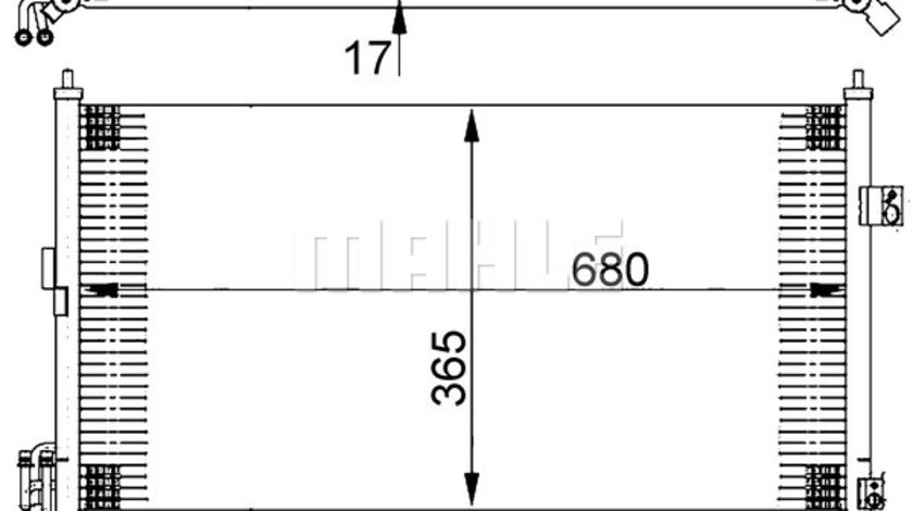 Condensator, climatizare (AC390000S MAHLE KNECHT) NISSAN