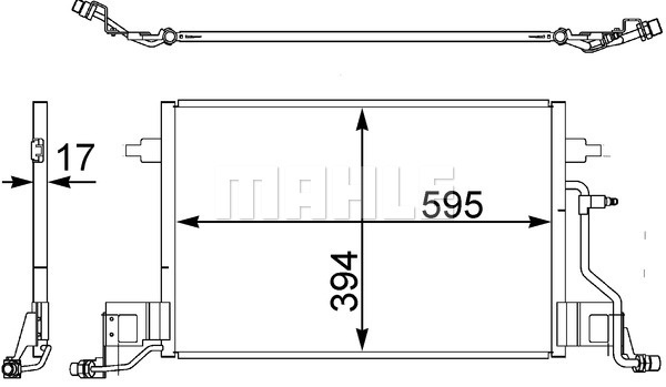 Condensator, climatizare (AC403000S BEH MAH) AUDI