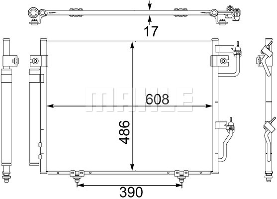 Condensator, climatizare (AC475001S BEH MAH) MITSUBISHI