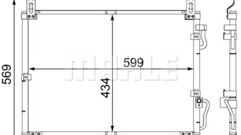 Condensator, climatizare (AC480000S MAHLE KNECHT) SSANGYONG