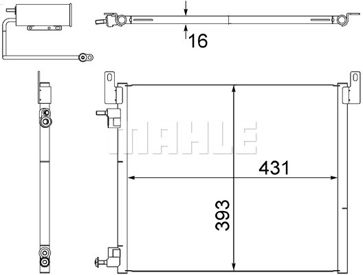 Condensator, climatizare (AC499000S BEH MAH) CADILLAC,OPEL,SAAB,VAUXHALL