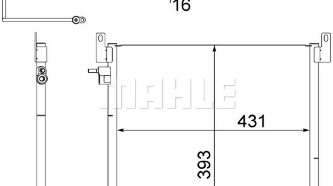 Condensator, climatizare (AC499000S BEH MAH) CADILLAC,OPEL,SAAB,VAUXHALL