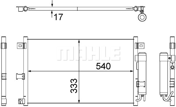 Condensator, climatizare (AC507000S BEH MAH) MAZDA