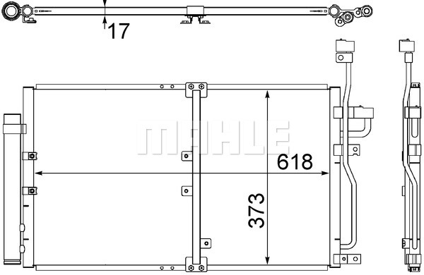 Condensator, climatizare (AC510000S BEH MAH) CHEVROLET,OPEL,VAUXHALL