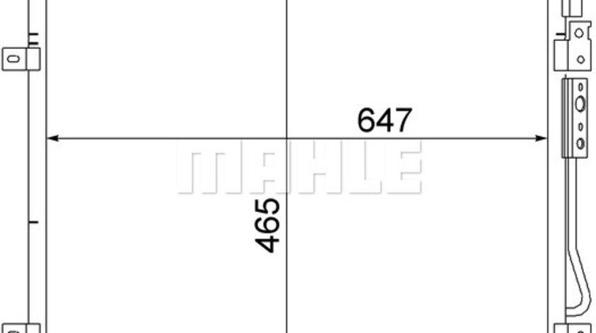 Condensator, climatizare (AC564000S MAHLE) JEEP