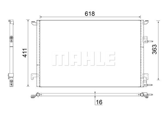 Condensator, climatizare (AC589000S BEH MAH) CADILLAC,SAAB
