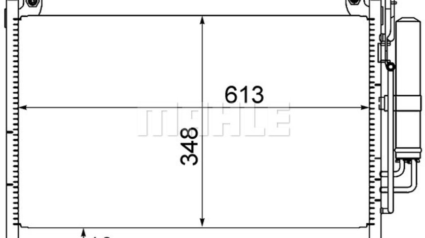 Condensator, climatizare (AC609000S MAHLE KNECHT) MAZDA