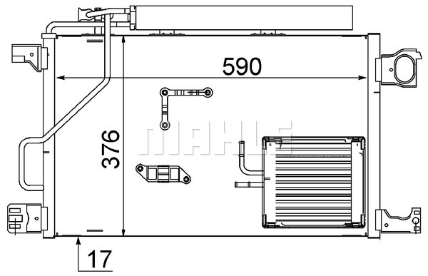 Condensator, climatizare (AC661000S BEH MAH) MERCEDES-BENZ