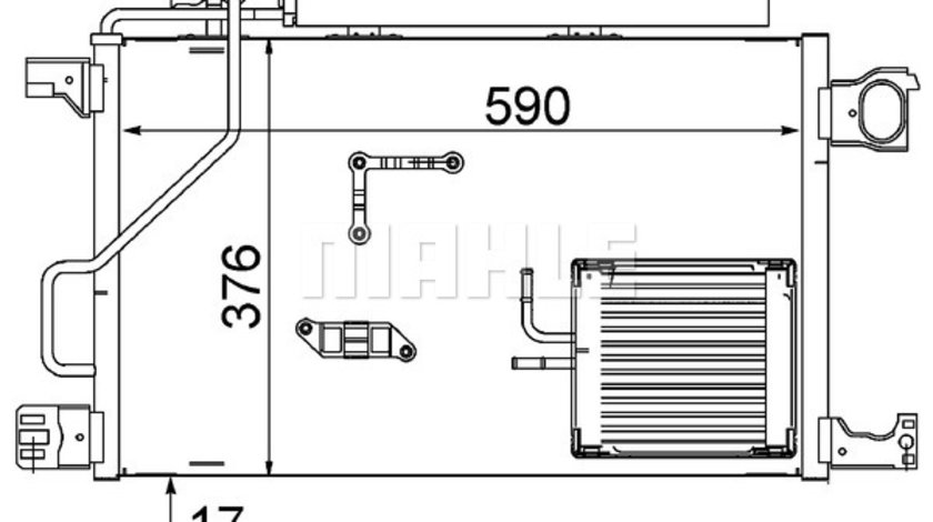 Condensator, climatizare (AC661000S BEH MAH) MERCEDES-BENZ