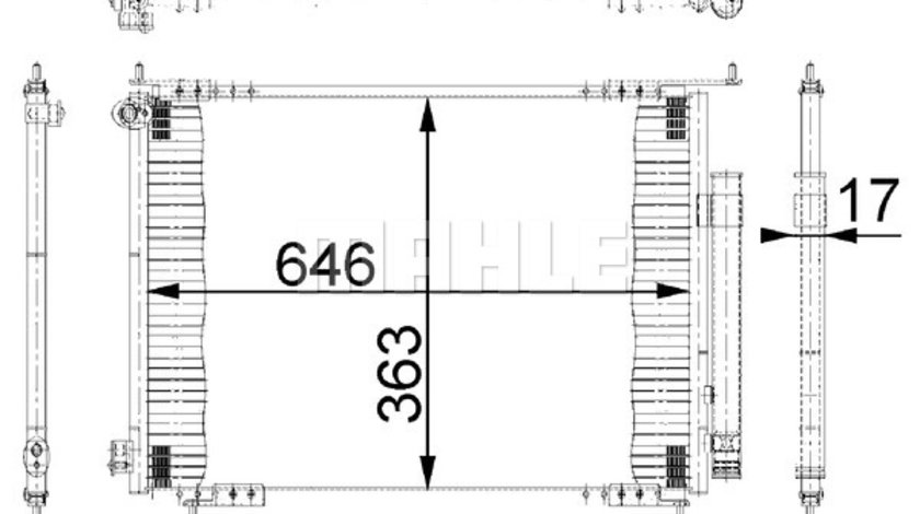 Condensator, climatizare (AC678000S BEH MAH) AUDI,HONDA