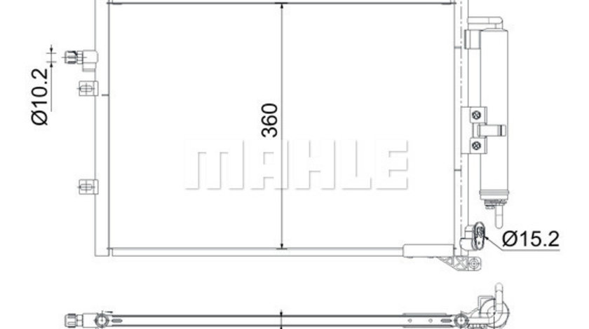 Condensator, climatizare (AC721000S MAHLE KNECHT) RENAULT