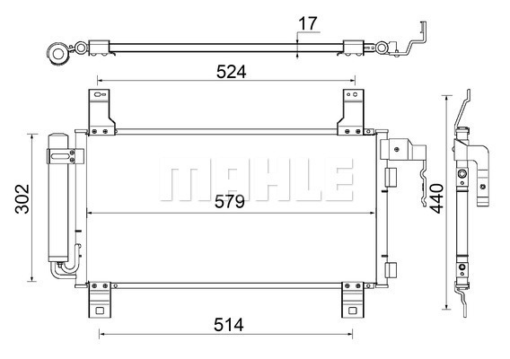 Condensator, climatizare (AC794000S BEH MAH) MAZDA