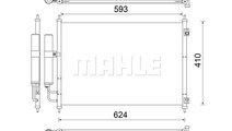 Condensator, climatizare (AC829000S MAHLE KNECHT) ...