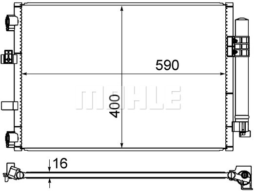 Condensator, climatizare (AC861000S BEH MAH) FORD