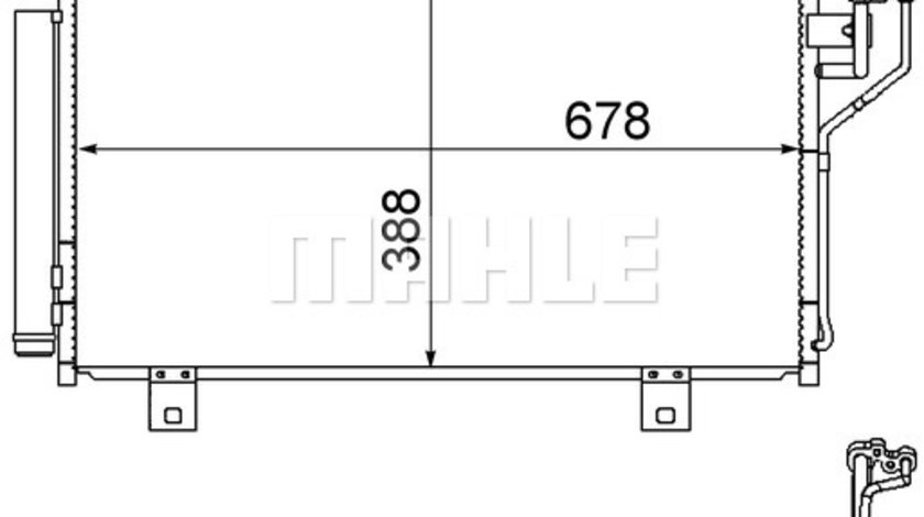 Condensator, climatizare (AC865000S MAHLE KNECHT) MAZDA