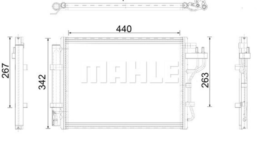 Condensator, climatizare (AC917000P MAHLE KNECHT) HYUNDAI