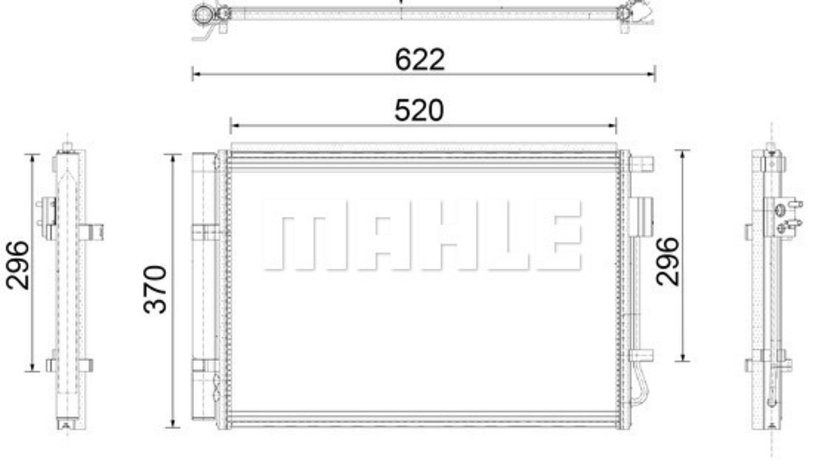 Condensator, climatizare (AC918000P MAHLE KNECHT) HYUNDAI