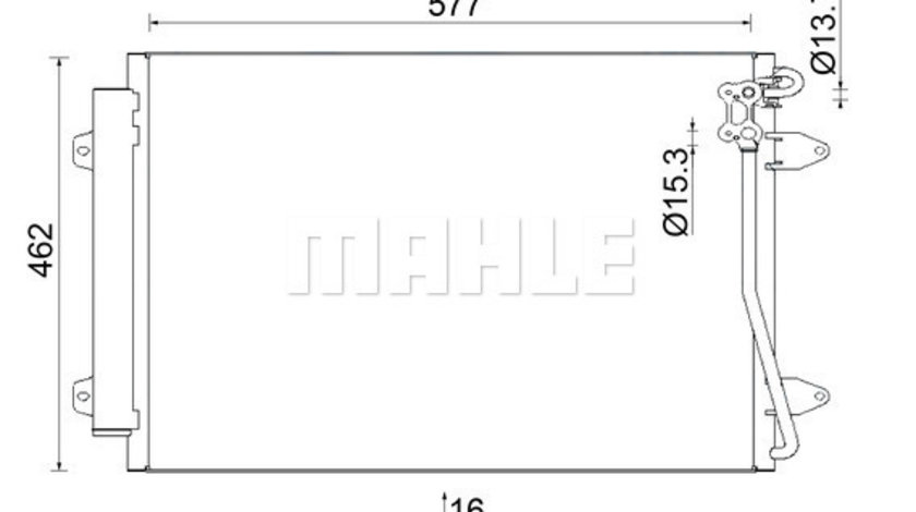 Condensator, climatizare (AC954000S MAHLE KNECHT) VW