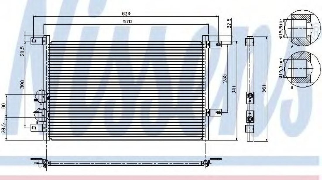 Condensator, climatizare ALFA ROMEO 156 (932) (1997 - 2005) NISSENS 94526 piesa NOUA