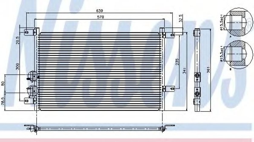 Condensator, climatizare ALFA ROMEO 156 Sportwagon (932) (2000 - 2006) NISSENS 94526 piesa NOUA