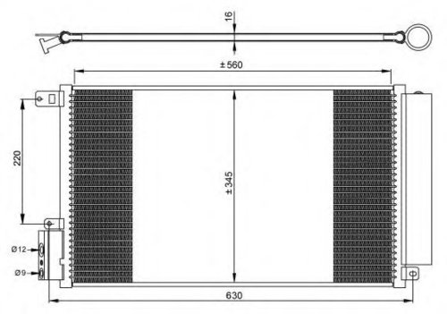 Condensator, climatizare ALFA ROMEO MITO (955) (2008 - 2016) NRF 35939 piesa NOUA