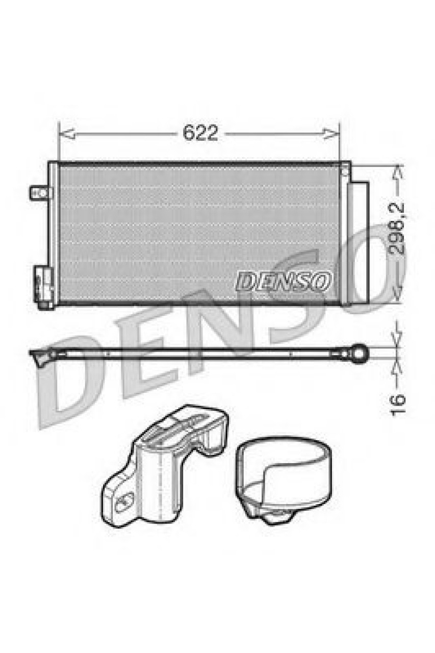 Condensator, climatizare ALFA ROMEO MITO (955) (2008 - 2016) DENSO DCN13110 piesa NOUA