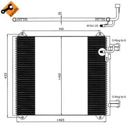 Condensator, climatizare AUDI A2 (8Z0) (2000 - 2005) NRF 35362 piesa NOUA