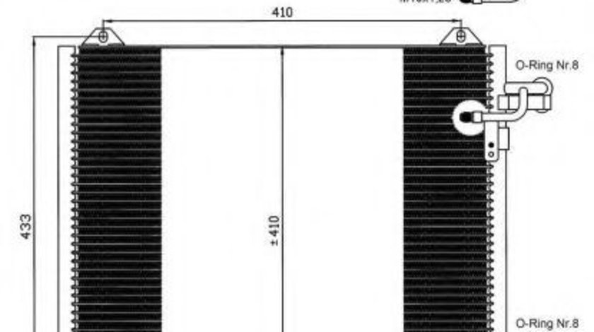 Condensator, climatizare AUDI A2 (8Z0) (2000 - 2005) NRF 35362 piesa NOUA