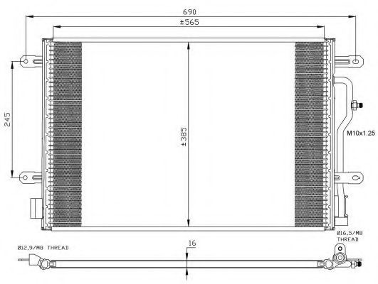 Condensator, climatizare AUDI A4 (8E2, B6) (2000 - 2004) NRF 35404 piesa NOUA