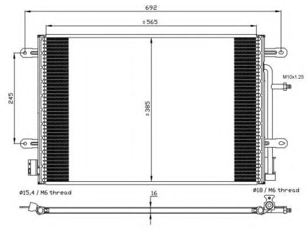 Condensator, climatizare AUDI A4 (8E2, B6) (2000 - 2004) NRF 35560 piesa NOUA